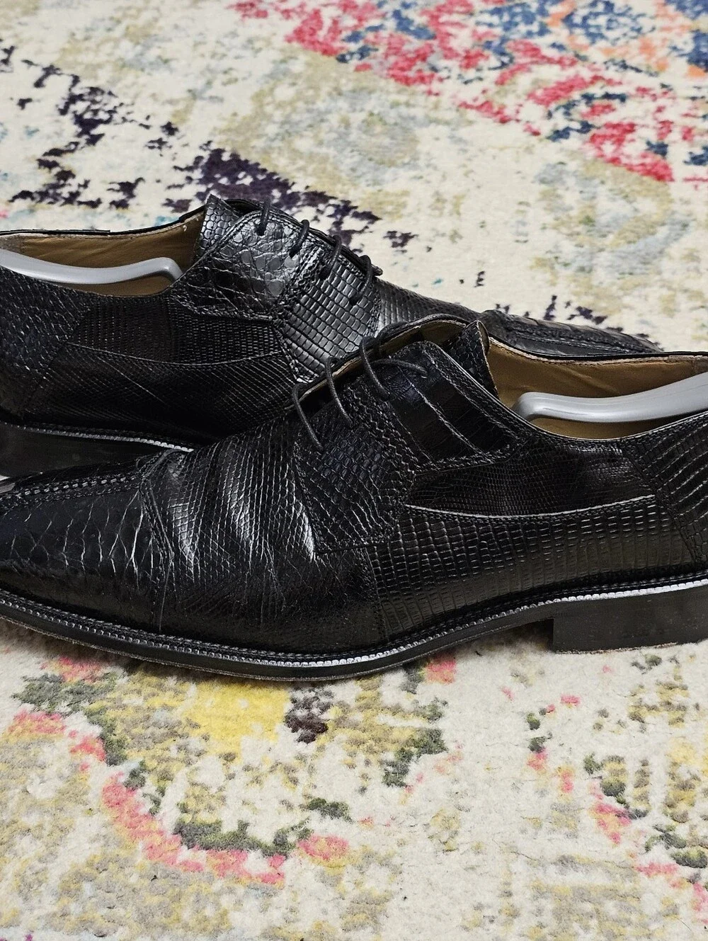 David Eden Joplin Oxfords Men's Size 11.5 Crocodile & Lizard Skin Dress Shoes